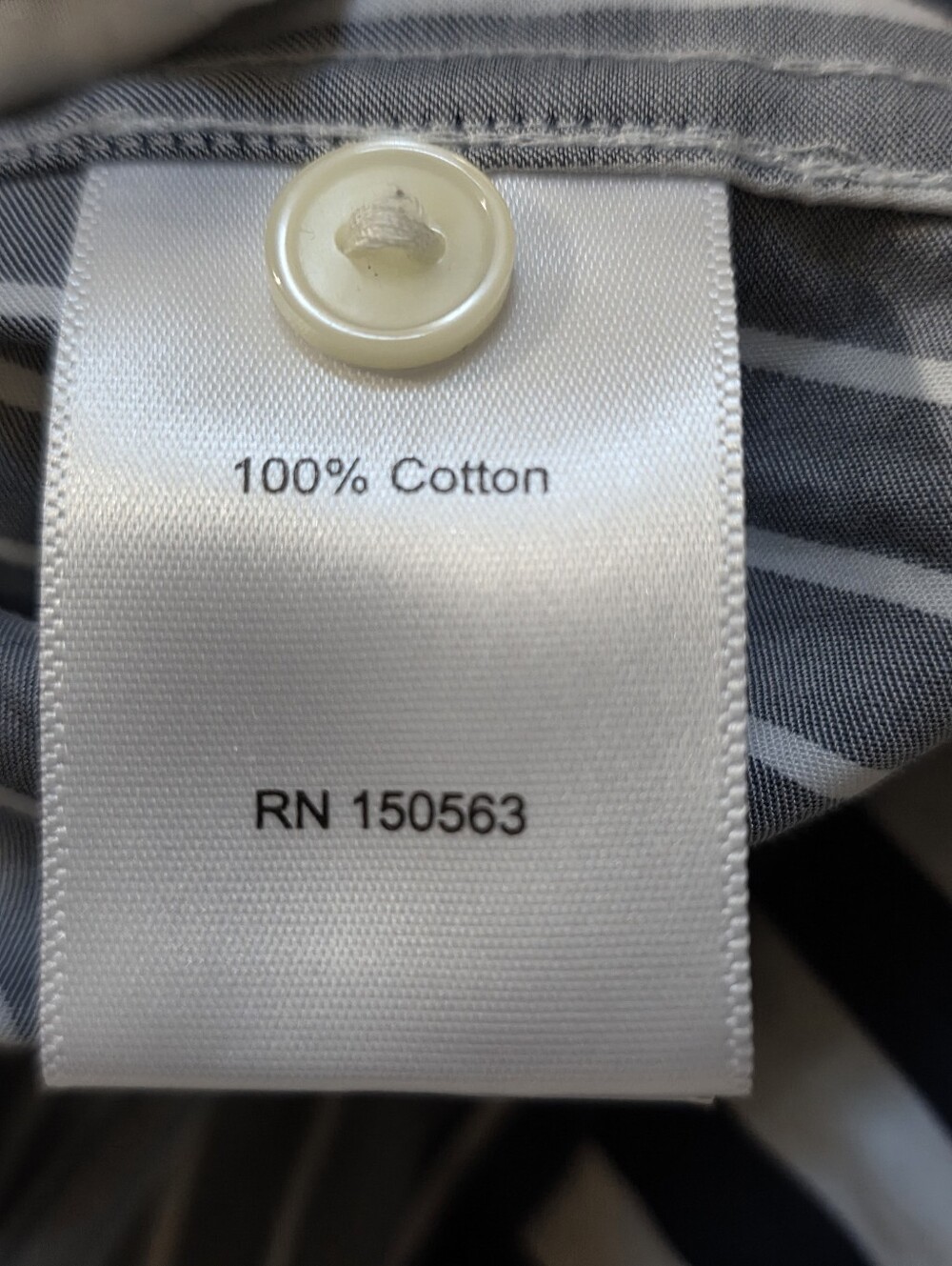 Hinson Wu Striped Button-Down Shirt Dress Navy and White Size Small 100% Cotton - Picture 9 of 9